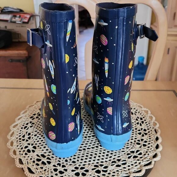 Aleader outerspace blue rainboots size 5 - Picture 4 of 6